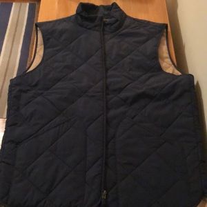 Men’s J. Crew Navy Outdoor Quilted Vest - Medium